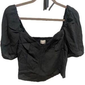 Wilfred Black Crop Blouse - sz S